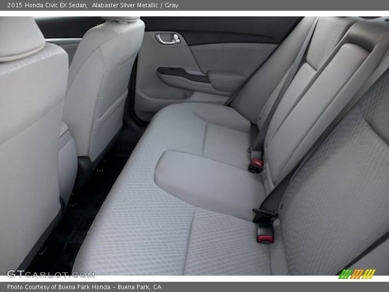 Alabaster Silver Metallic / Gray 2015 Honda Civic EX Sedan
