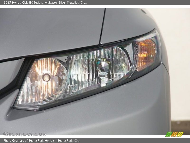 Alabaster Silver Metallic / Gray 2015 Honda Civic EX Sedan