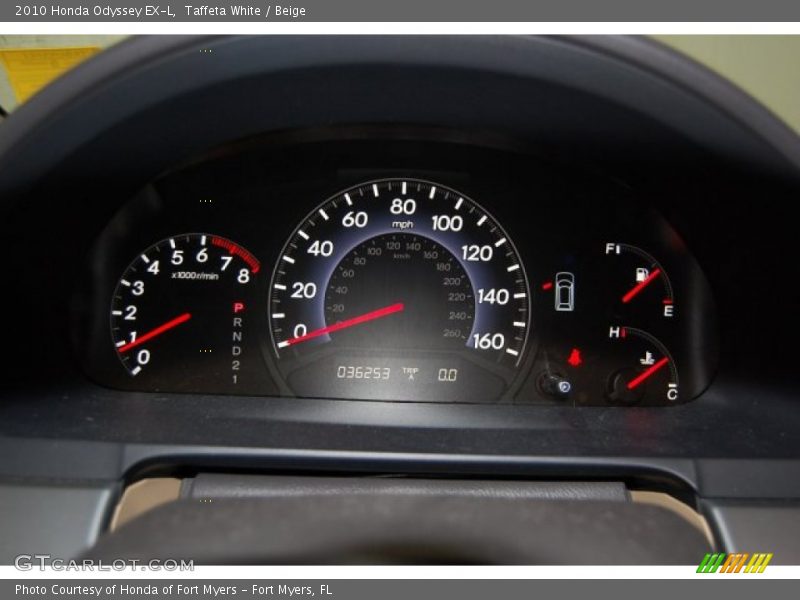 Taffeta White / Beige 2010 Honda Odyssey EX-L