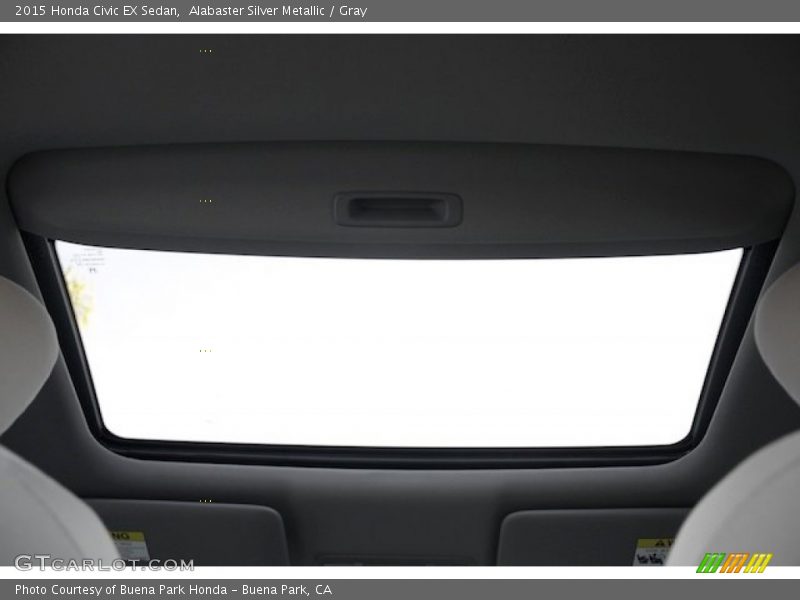 Alabaster Silver Metallic / Gray 2015 Honda Civic EX Sedan