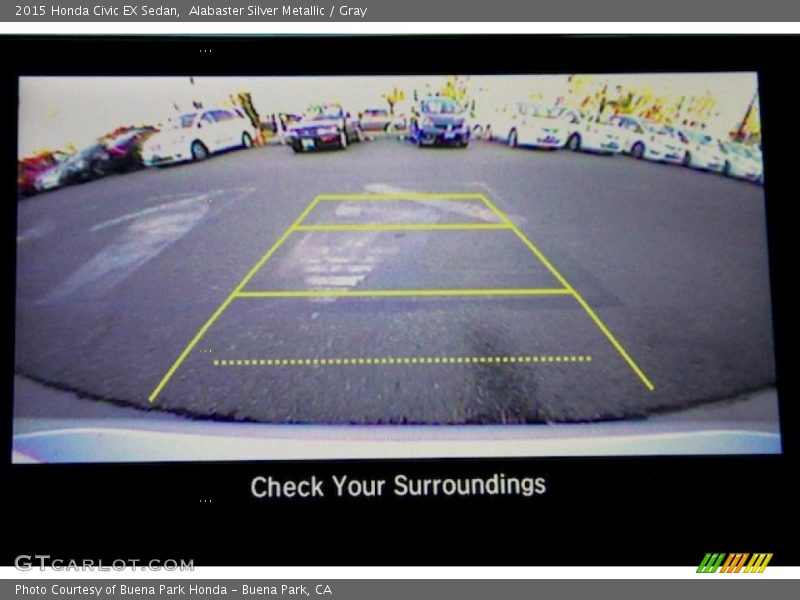 Alabaster Silver Metallic / Gray 2015 Honda Civic EX Sedan