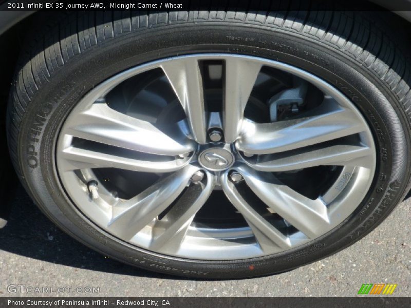Midnight Garnet / Wheat 2011 Infiniti EX 35 Journey AWD