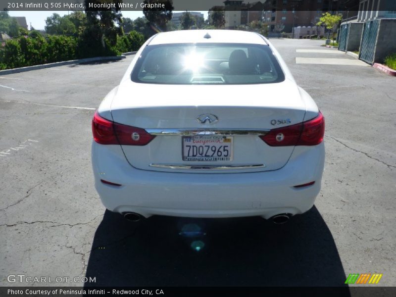 Moonlight White / Graphite 2014 Infiniti Q 50S Hybrid