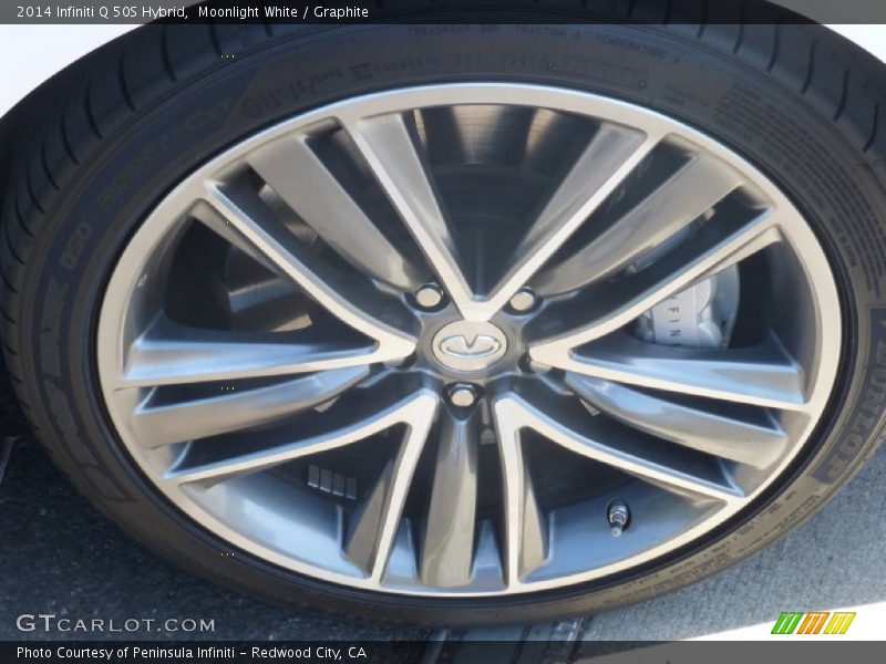 Moonlight White / Graphite 2014 Infiniti Q 50S Hybrid