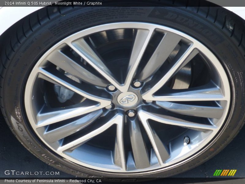 Moonlight White / Graphite 2014 Infiniti Q 50S Hybrid