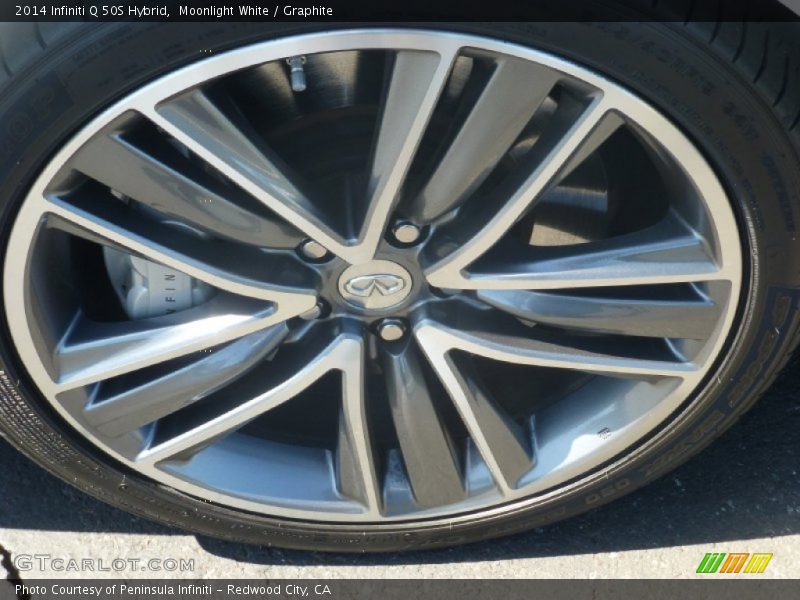 Moonlight White / Graphite 2014 Infiniti Q 50S Hybrid