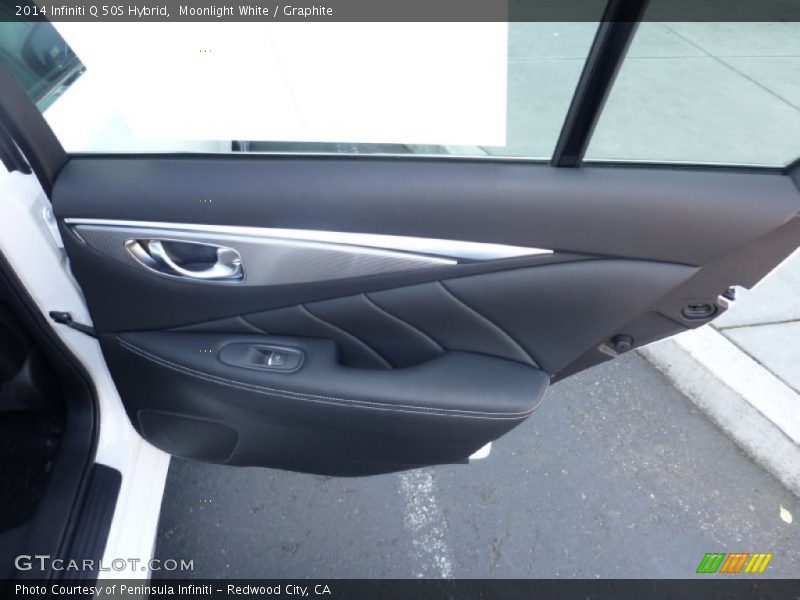 Moonlight White / Graphite 2014 Infiniti Q 50S Hybrid