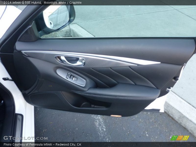 Moonlight White / Graphite 2014 Infiniti Q 50S Hybrid