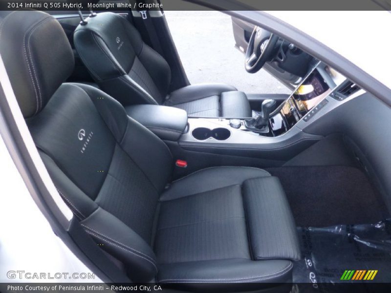 Moonlight White / Graphite 2014 Infiniti Q 50S Hybrid