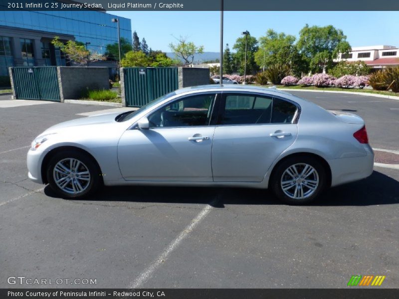 Liquid Platinum / Graphite 2011 Infiniti G 25 Journey Sedan