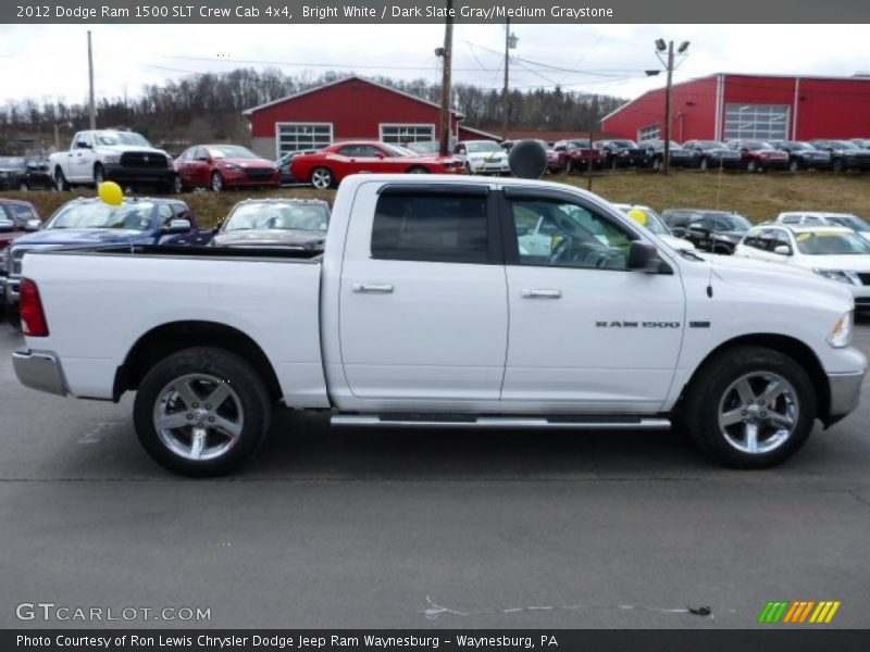Bright White / Dark Slate Gray/Medium Graystone 2012 Dodge Ram 1500 SLT Crew Cab 4x4