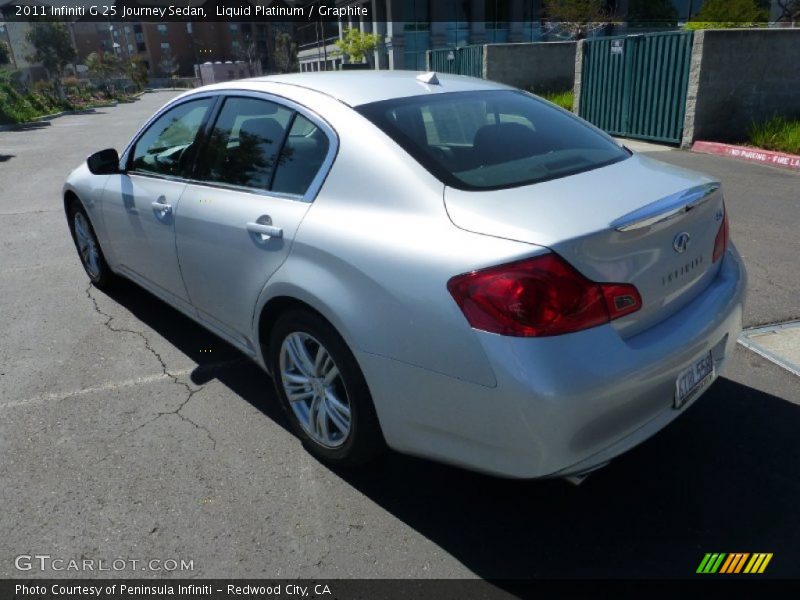 Liquid Platinum / Graphite 2011 Infiniti G 25 Journey Sedan