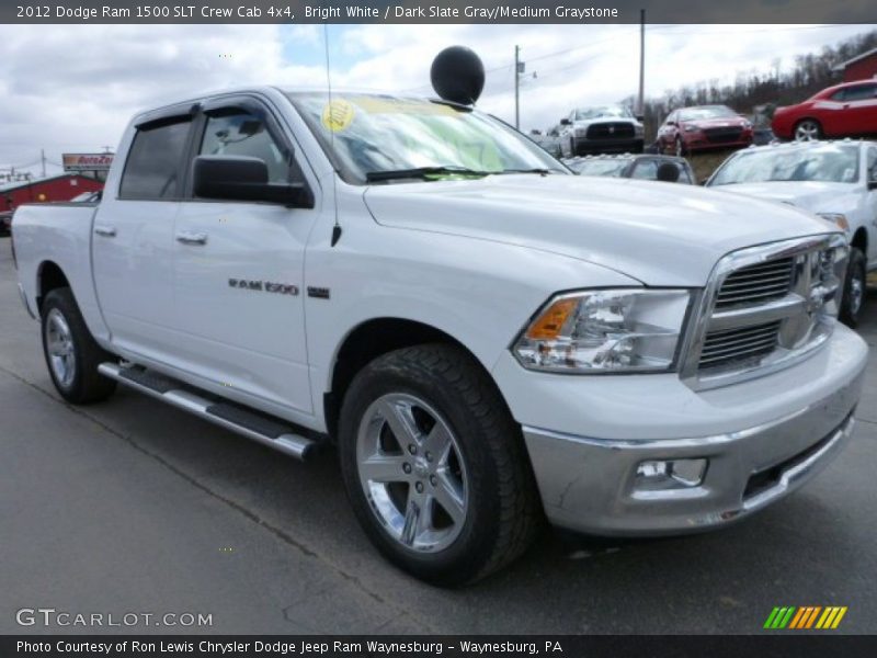 Bright White / Dark Slate Gray/Medium Graystone 2012 Dodge Ram 1500 SLT Crew Cab 4x4