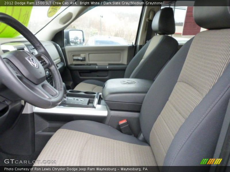 Bright White / Dark Slate Gray/Medium Graystone 2012 Dodge Ram 1500 SLT Crew Cab 4x4