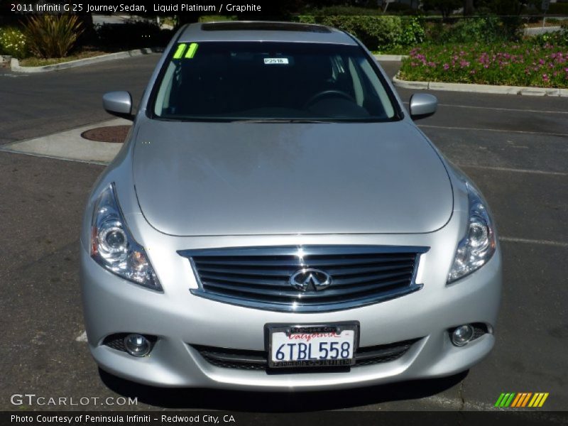 Liquid Platinum / Graphite 2011 Infiniti G 25 Journey Sedan