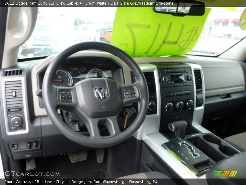 Bright White / Dark Slate Gray/Medium Graystone 2012 Dodge Ram 1500 SLT Crew Cab 4x4