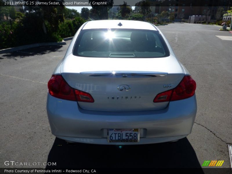 Liquid Platinum / Graphite 2011 Infiniti G 25 Journey Sedan