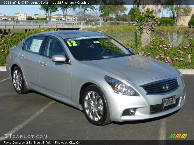 Liquid Platinum / Graphite 2012 Infiniti G 37 Journey Sedan