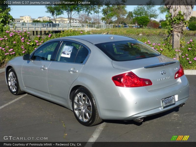Liquid Platinum / Graphite 2012 Infiniti G 37 Journey Sedan