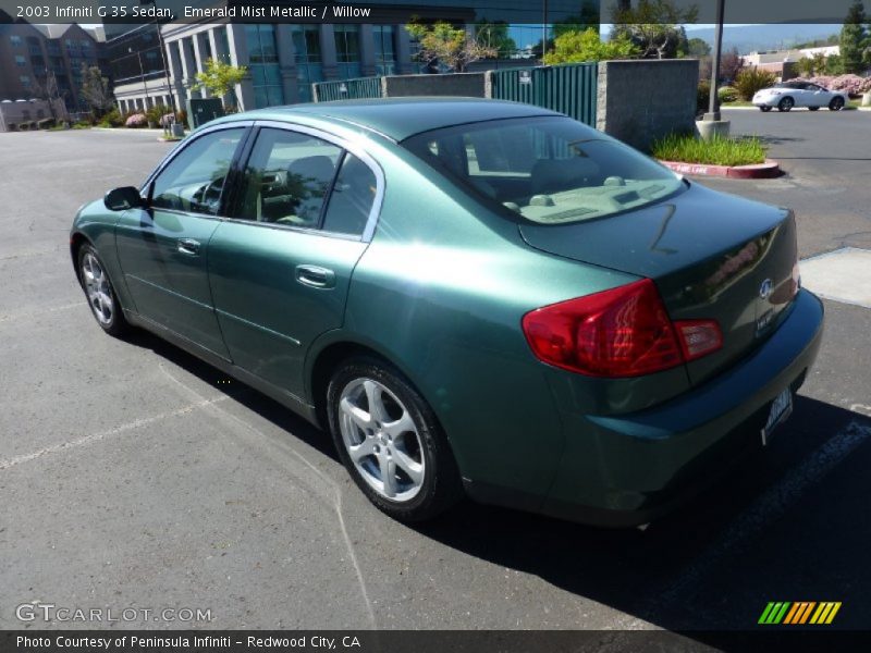 Emerald Mist Metallic / Willow 2003 Infiniti G 35 Sedan