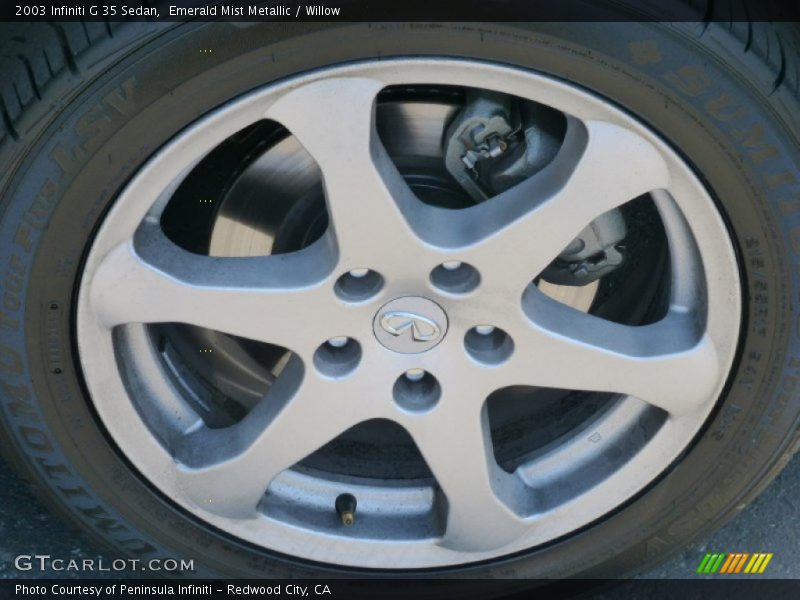 Emerald Mist Metallic / Willow 2003 Infiniti G 35 Sedan