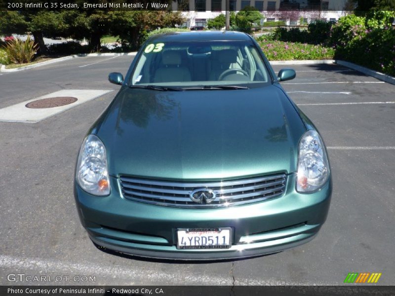 Emerald Mist Metallic / Willow 2003 Infiniti G 35 Sedan