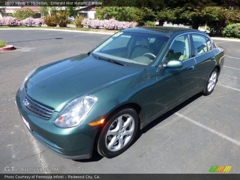 Emerald Mist Metallic / Willow 2003 Infiniti G 35 Sedan