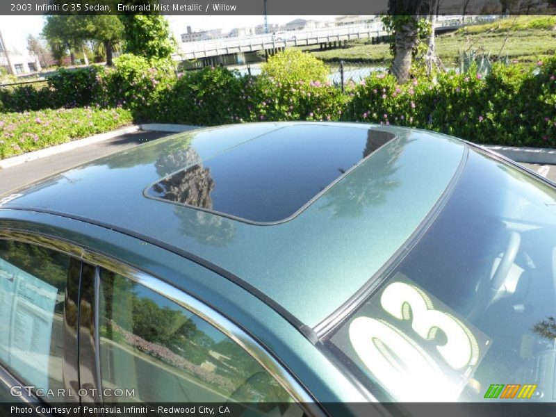 Emerald Mist Metallic / Willow 2003 Infiniti G 35 Sedan