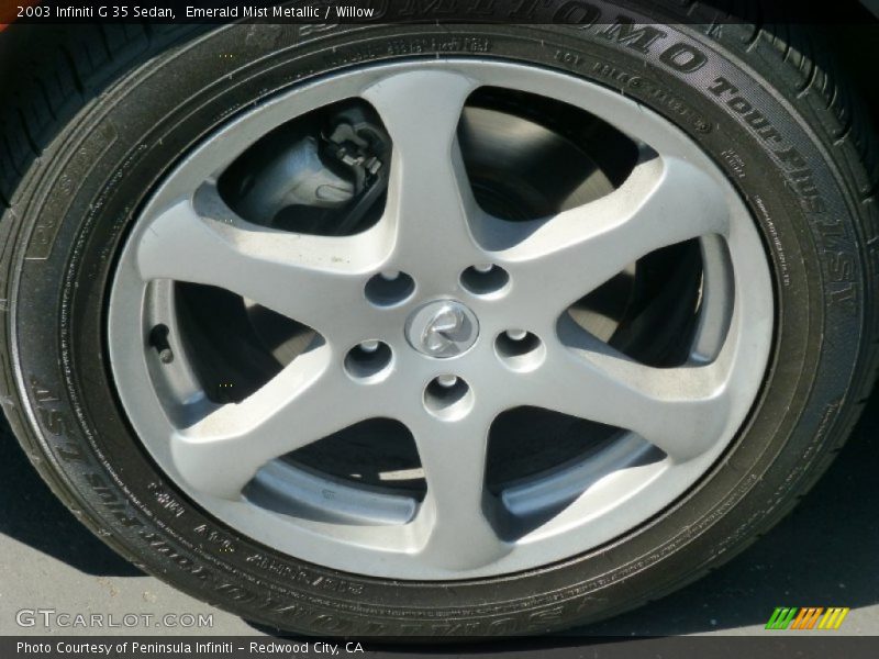 Emerald Mist Metallic / Willow 2003 Infiniti G 35 Sedan