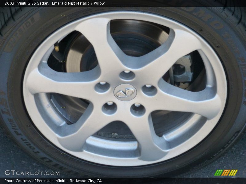 Emerald Mist Metallic / Willow 2003 Infiniti G 35 Sedan