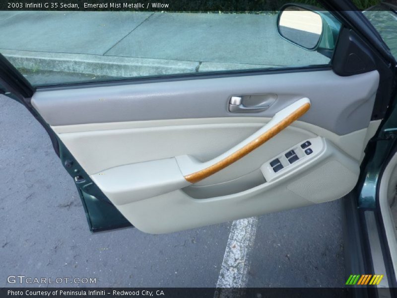 Emerald Mist Metallic / Willow 2003 Infiniti G 35 Sedan