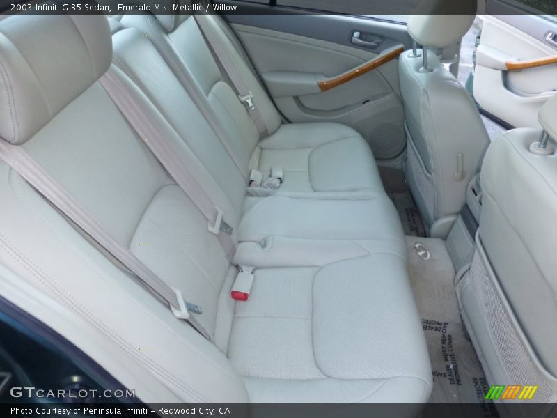 Emerald Mist Metallic / Willow 2003 Infiniti G 35 Sedan