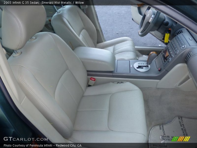 Emerald Mist Metallic / Willow 2003 Infiniti G 35 Sedan