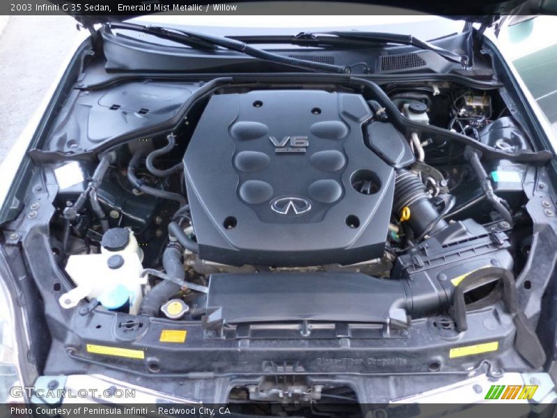 Emerald Mist Metallic / Willow 2003 Infiniti G 35 Sedan