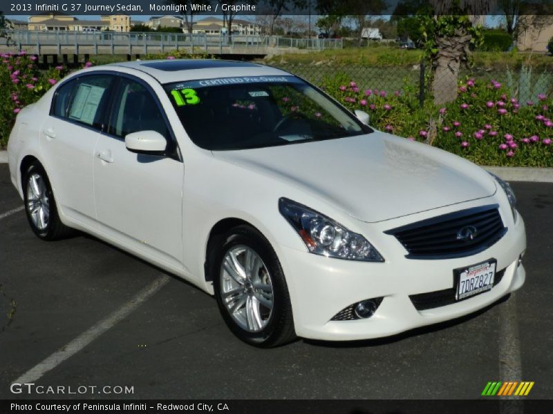 Moonlight White / Graphite 2013 Infiniti G 37 Journey Sedan