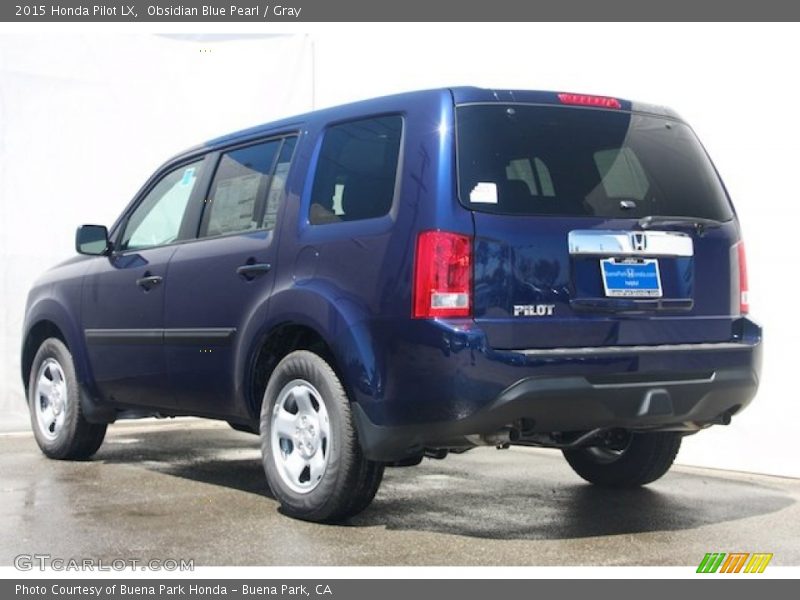 Obsidian Blue Pearl / Gray 2015 Honda Pilot LX