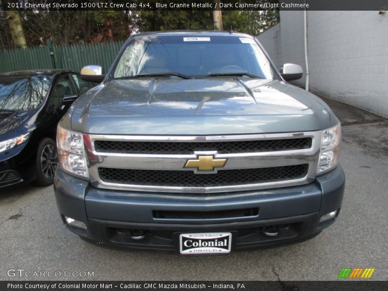 Blue Granite Metallic / Dark Cashmere/Light Cashmere 2011 Chevrolet Silverado 1500 LTZ Crew Cab 4x4