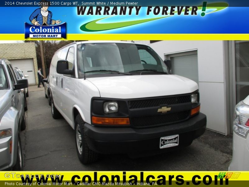 Summit White / Medium Pewter 2014 Chevrolet Express 1500 Cargo WT