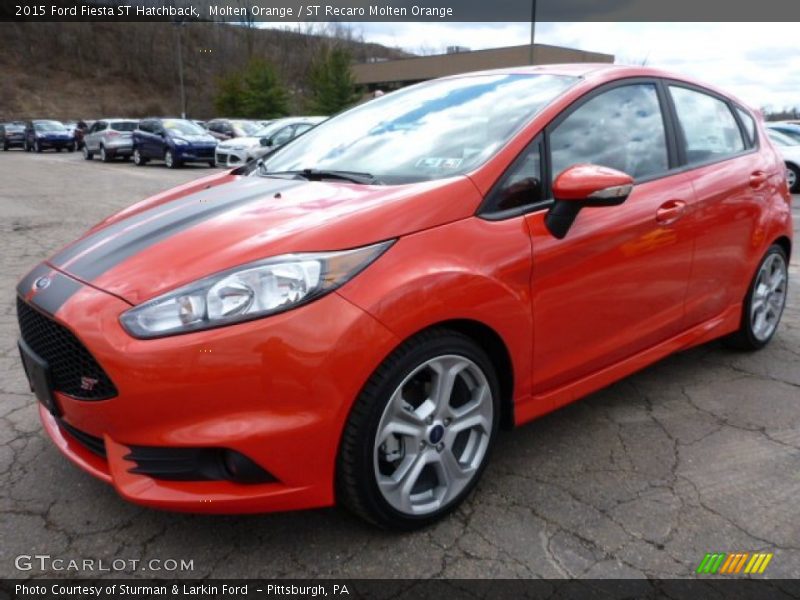 Molten Orange / ST Recaro Molten Orange 2015 Ford Fiesta ST Hatchback