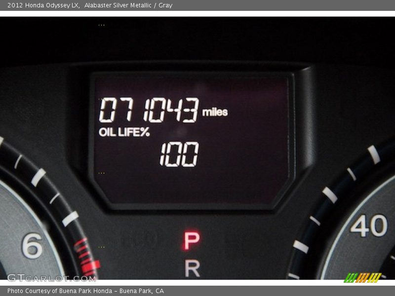 Alabaster Silver Metallic / Gray 2012 Honda Odyssey LX