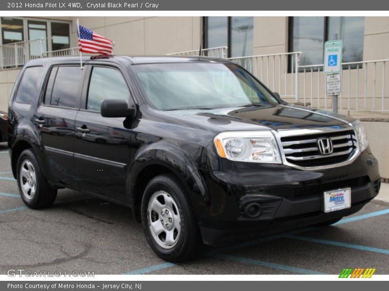 Crystal Black Pearl / Gray 2012 Honda Pilot LX 4WD