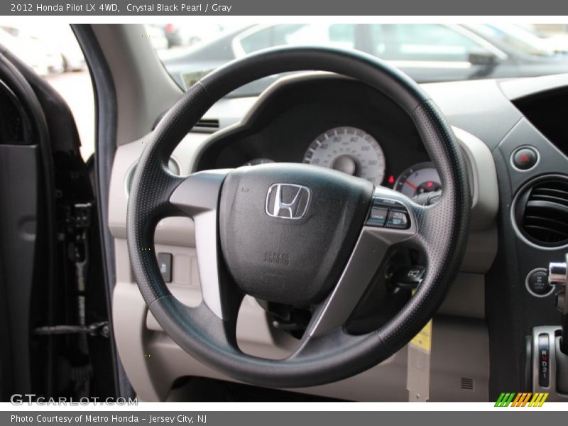 Crystal Black Pearl / Gray 2012 Honda Pilot LX 4WD