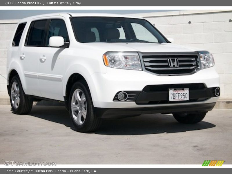 Taffeta White / Gray 2013 Honda Pilot EX-L