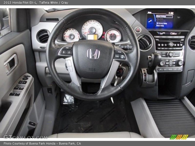 Taffeta White / Gray 2013 Honda Pilot EX-L