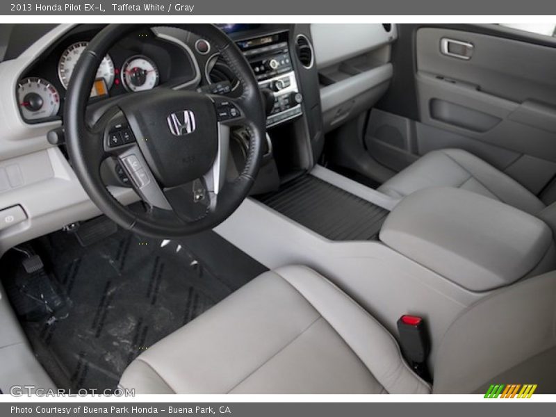 Taffeta White / Gray 2013 Honda Pilot EX-L