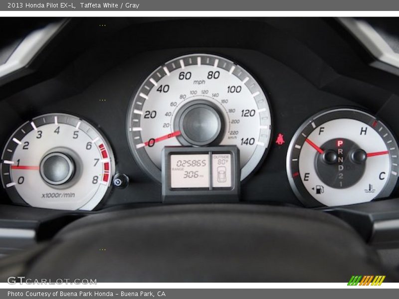 Taffeta White / Gray 2013 Honda Pilot EX-L