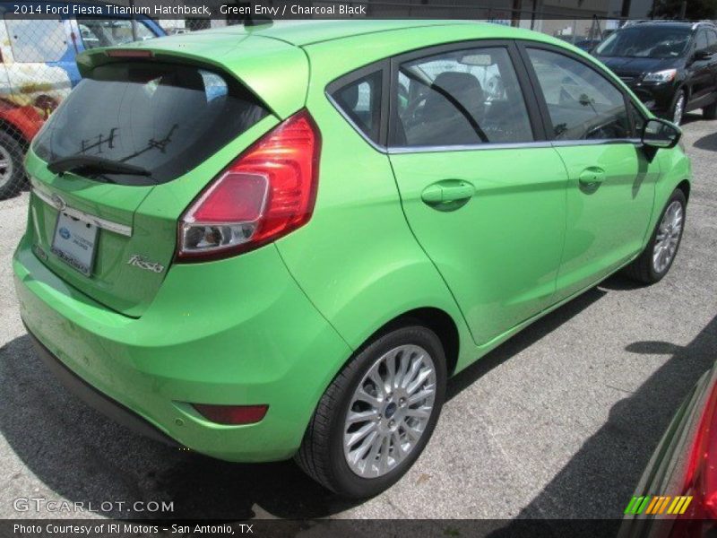 Green Envy / Charcoal Black 2014 Ford Fiesta Titanium Hatchback