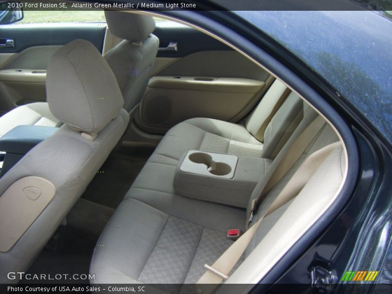 Atlantis Green Metallic / Medium Light Stone 2010 Ford Fusion SE