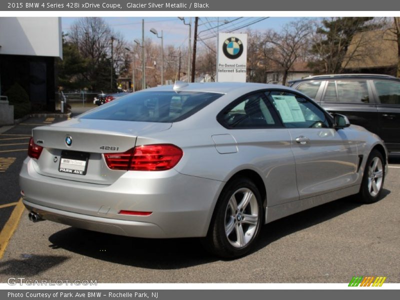 Glacier Silver Metallic / Black 2015 BMW 4 Series 428i xDrive Coupe