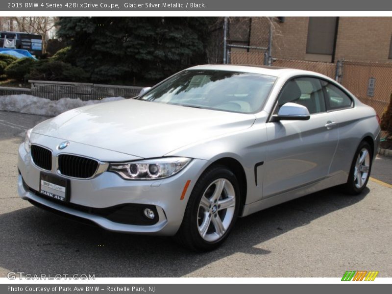 Glacier Silver Metallic / Black 2015 BMW 4 Series 428i xDrive Coupe